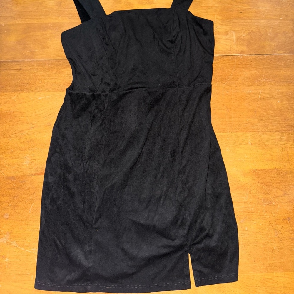 Miami Black Sheath Mini Dress Square Neck Sleeveless
